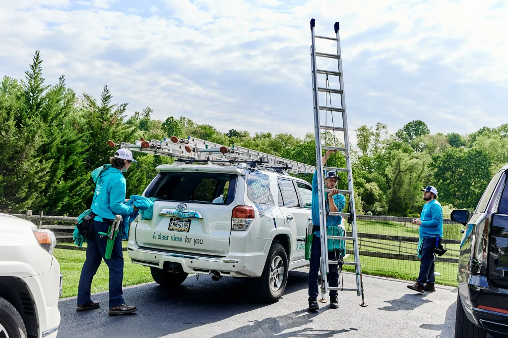 Professional home window cleaning for clear streak-free interior and exterior windows
